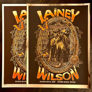 Lainey Wilson at Round Rock Amp 9.22.23 - Limited Edition Screen Print Poster